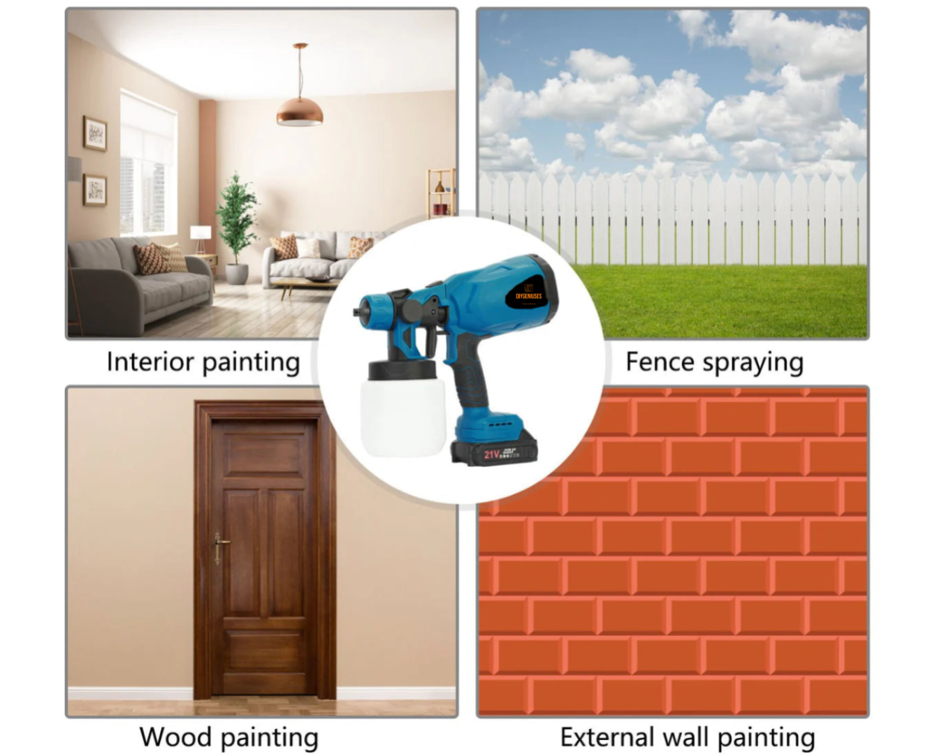 DiyGeniuses™ Cordless Paint Spray Gun