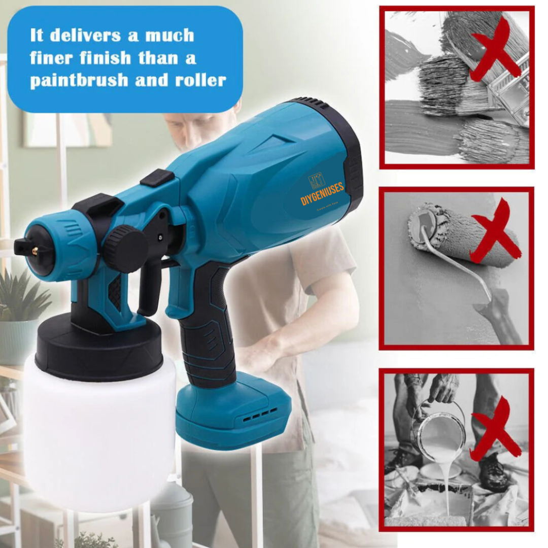 DiyGeniuses™ Cordless Paint Spray Gun